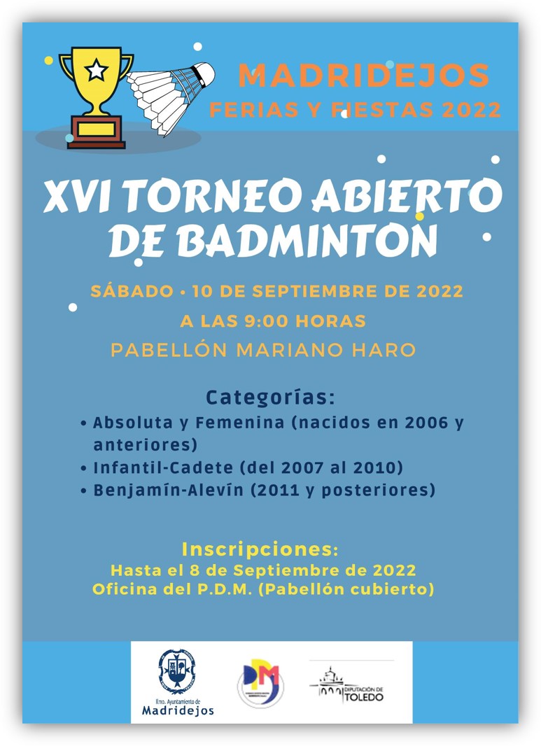 torneo abierto badminton madridejos