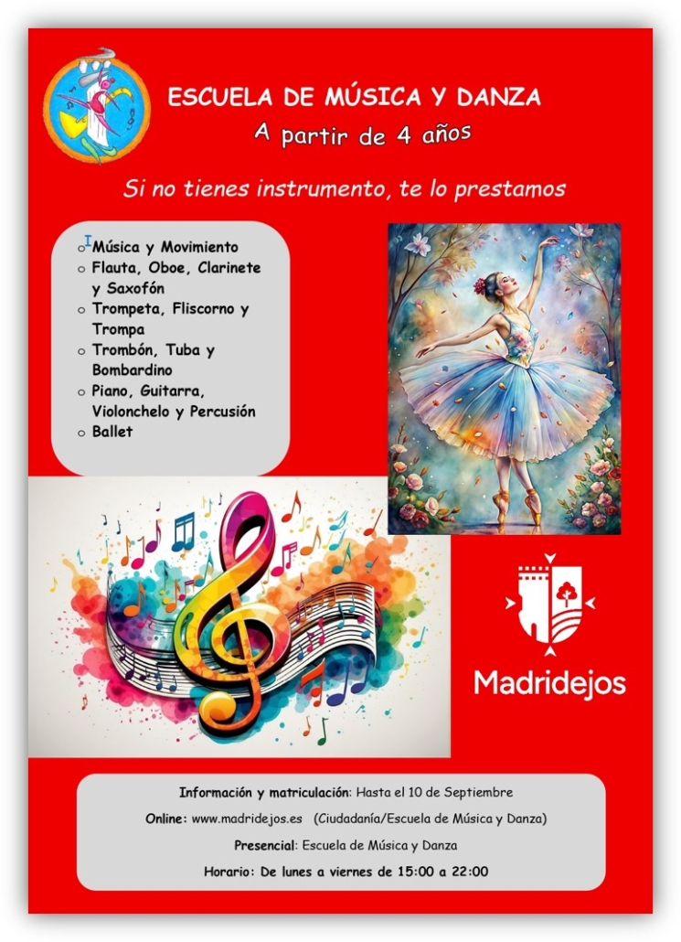 matricula musica y danza madridejos 2026