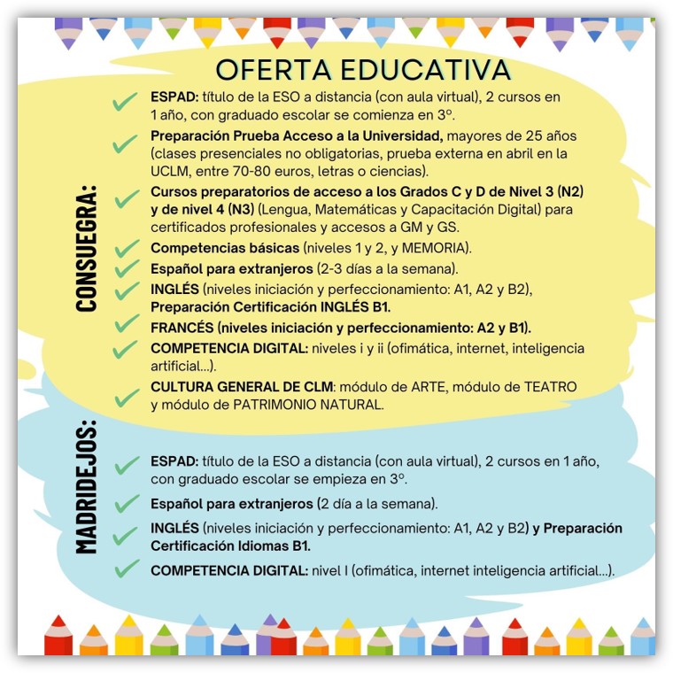 educacion de adultos aepa madridejos